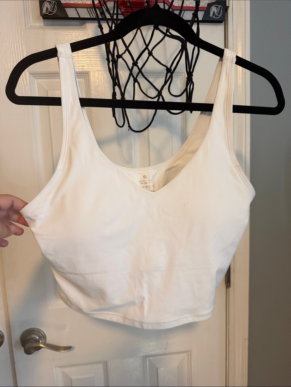 Women’s White Cropped Tank Top - Classic Stretch